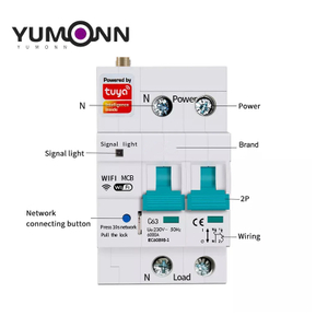WiFi Circuit breakers Tuya smart life app control 1P 2P 3P 4P 63A 63 amp AC230V MCB Overvoltage Overload Protection
