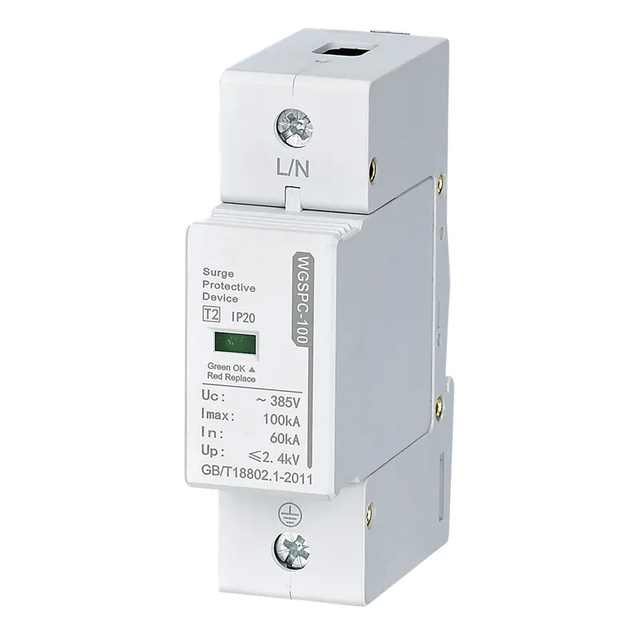 Protecteur de surtension, suppresseur de tension AC SPD 20KA 40KA, système de foudre solaire, dispositif de protection contre les surtensions